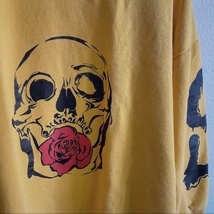 Oversized designer Skull rose🥀 graphic Sweatshirt